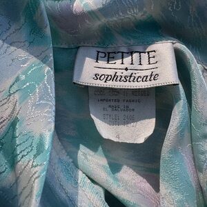 Petite Sophisticate Vintage High Neck Dress Shirt